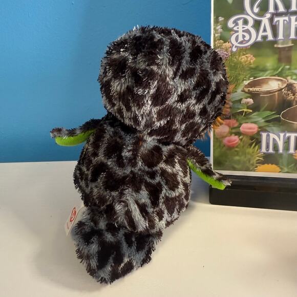 Ty Beanie Boo Midnight Owl Plush 6” Gray Orange Stuffed Animal EUC Gift - Picture 3 of 5
